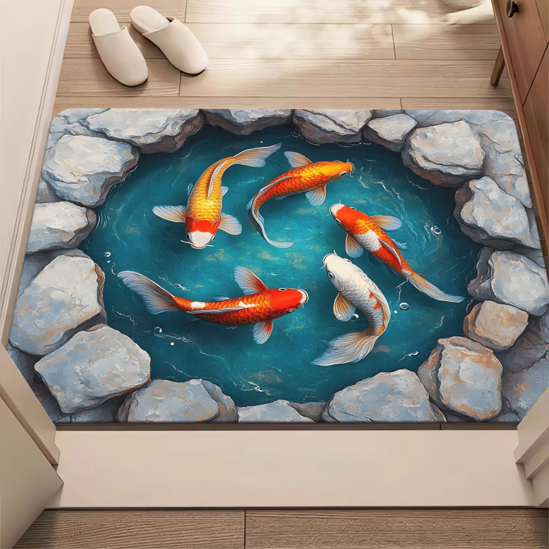 Zara Home Bathroom Rug - VIKAMA Stereoscopic Vision Badezimmer-Bodenmatte, saugfähige Badezimmer-Fußmatte,