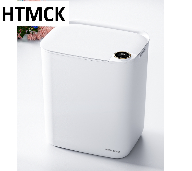 Home Bathroom Trash Can - Intelligenter Sensor-Mülleimer mit Display, Typ-C-Ladung, Induktions-Abfalleimer