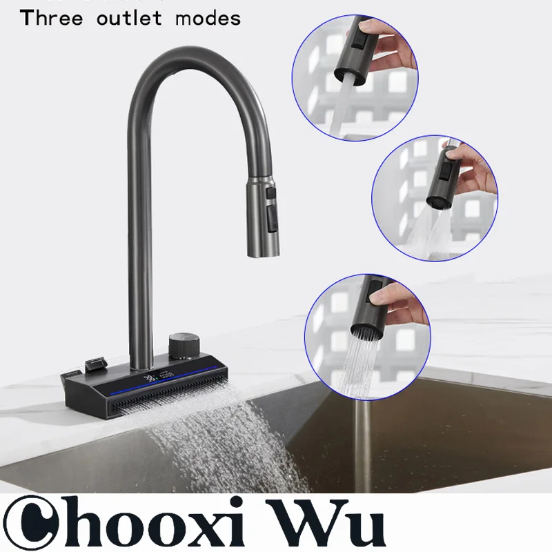 Home Bathroom Key - Neuer Fliegender Regen Wasserfall Vollkupfer Küchenarmatur