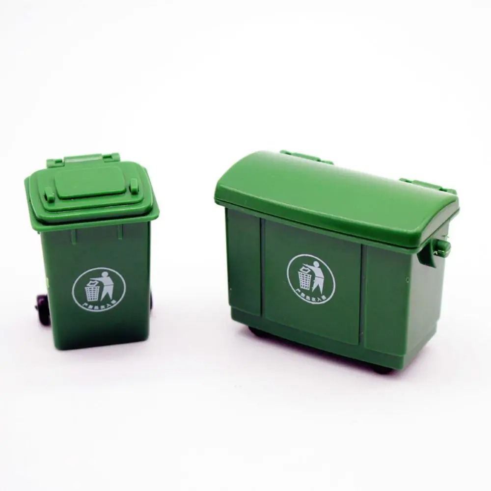 Home Bathroom Trash Can - 1 Set 1:12 Maßstab Puppenhaus Mini-Mülleimer