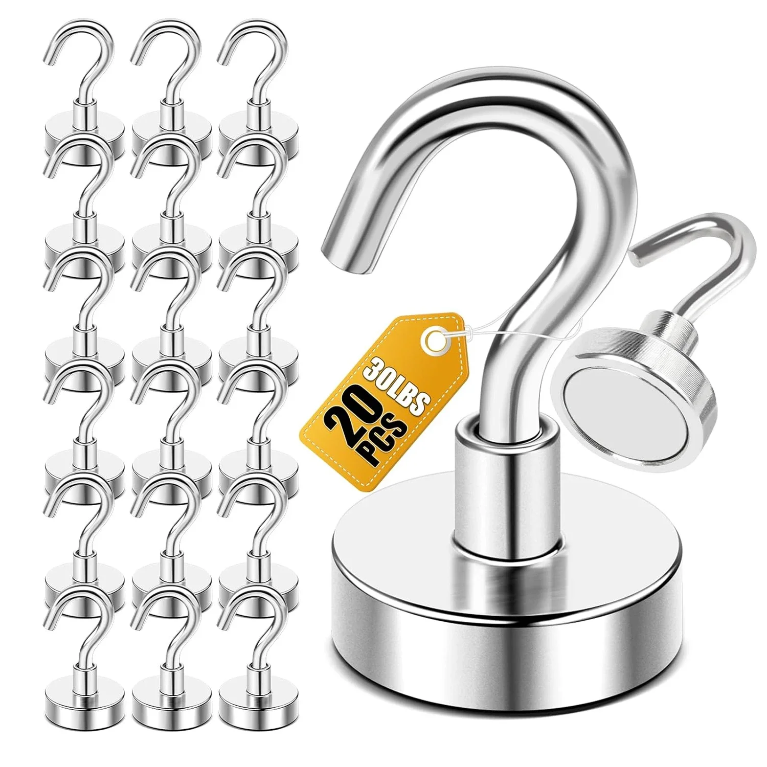 Home Bathroom Key - 20PCS Metall Starke Magnetische Haken Wand-montiert