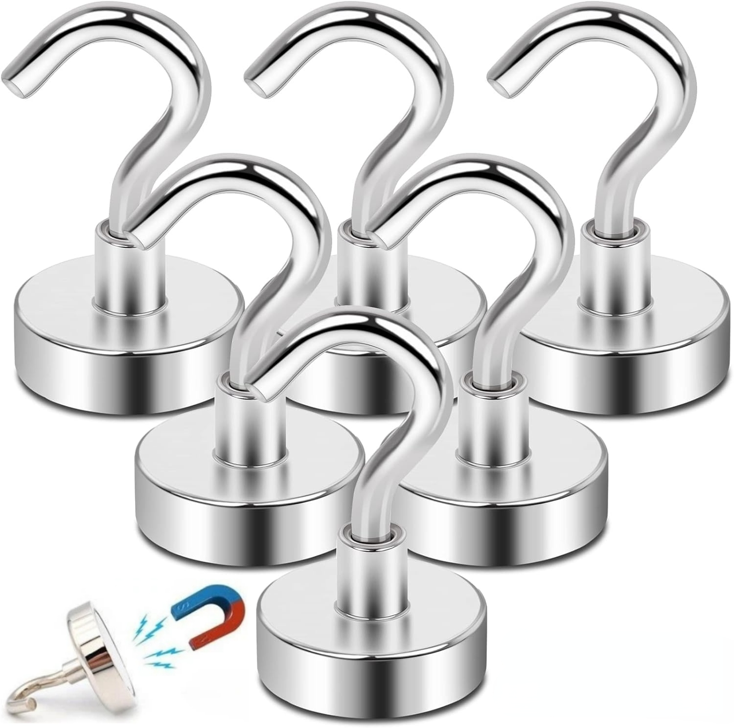 Home Bathroom Key - 1-80PCS Starke Magnetische Haken Mehrzweck Lagerung