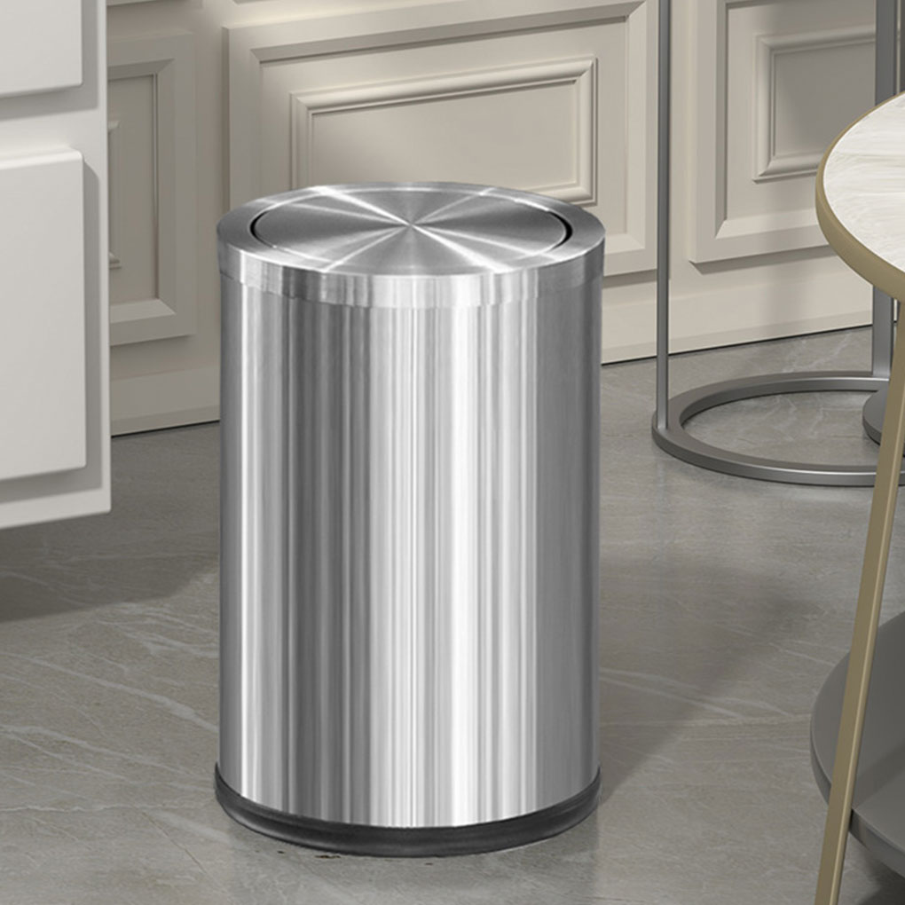 Home Bathroom Trash Can - Edelstahl-Mülleimer, modischer 7 l großer Mülleimer