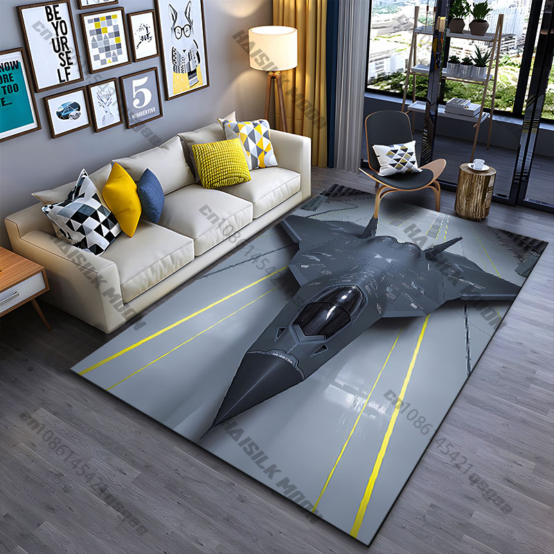 Jet Home Bathroom Mats - Teppich mit Motiv eines fortschrittlichen Stealth-Kampfjets,