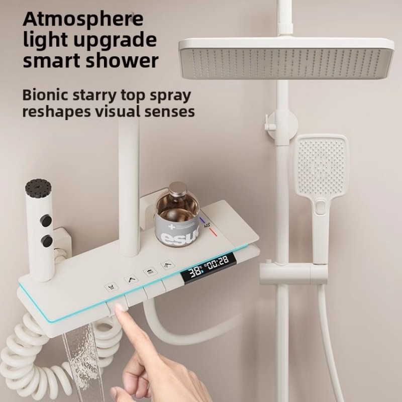 Home Bathroom Key - Thermostatisches Duschset für Zuhause, Badezimmer-Duschkopf mit