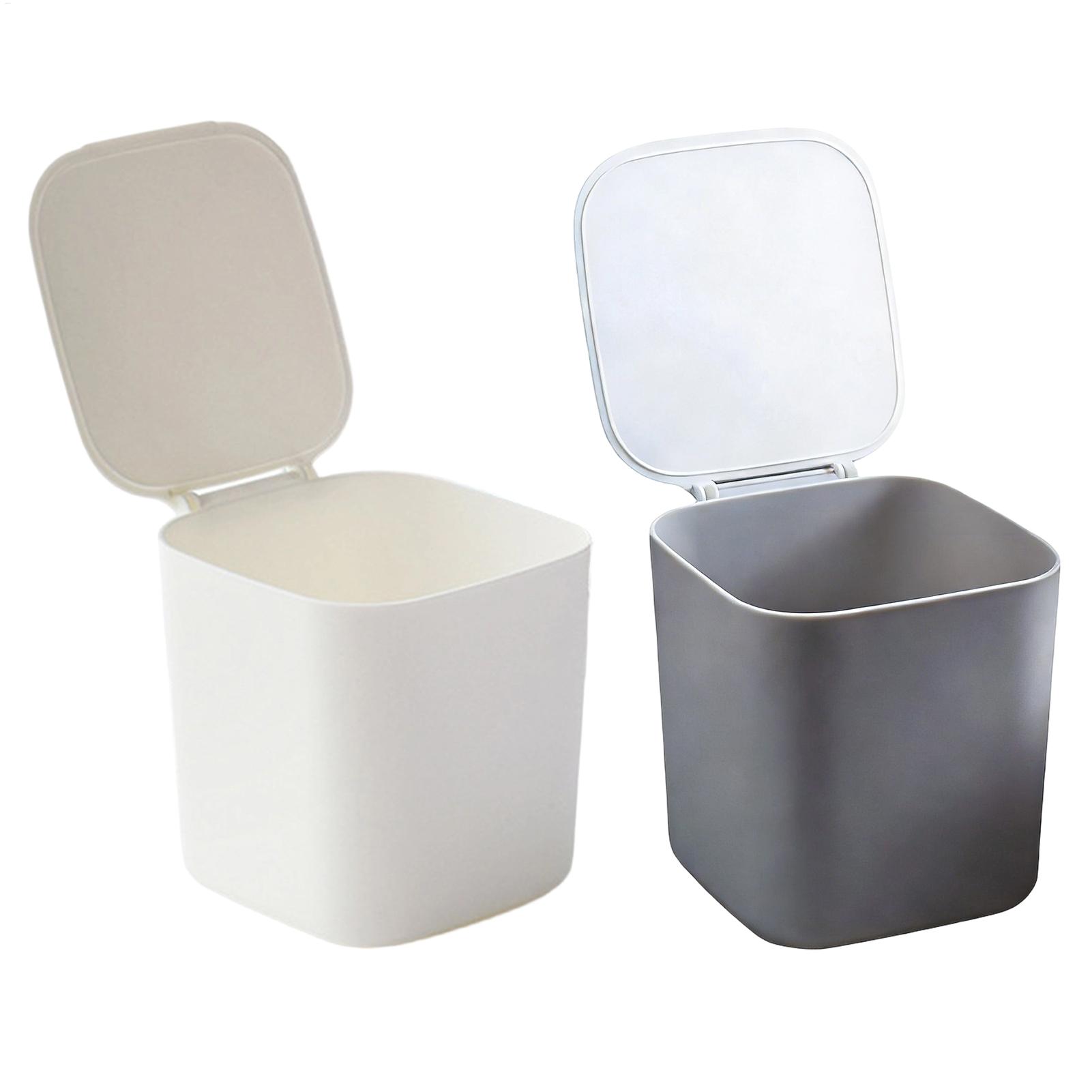 Home Bathroom Trash Can - Mini-Mülleimer mit Deckel Kleiner Desktop-Abfalleimer für