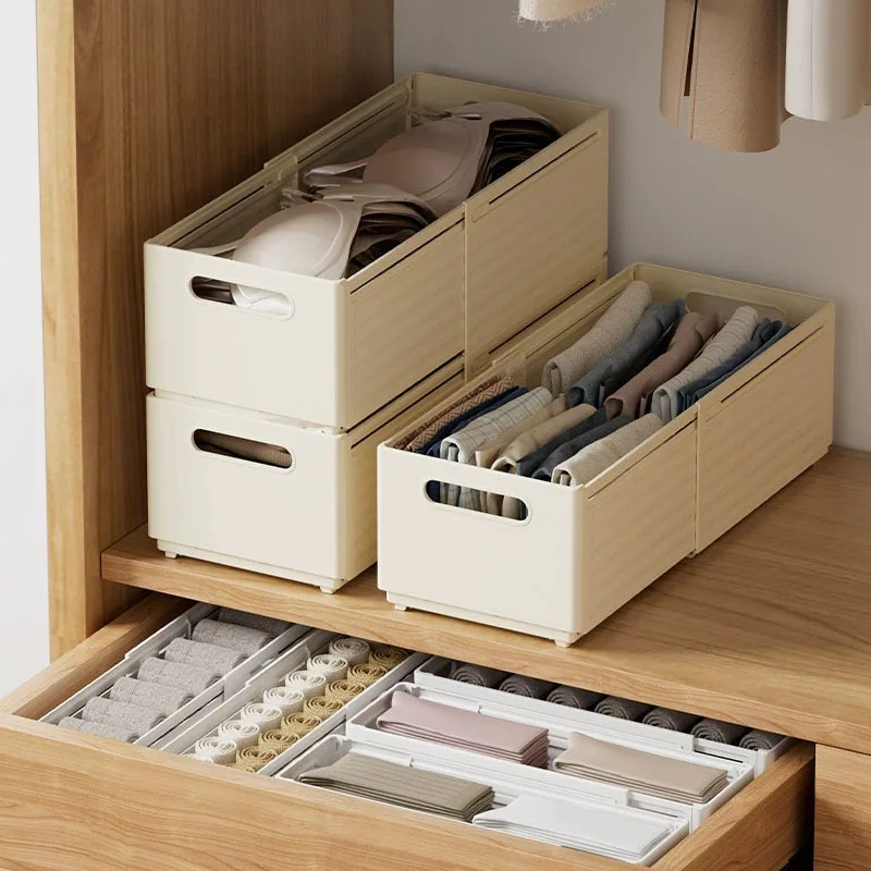 Home Kitchen & Bathroom - Skalierbarer Schubladenorganizer Verstellbare Haushalts-Schrankaufbewahrungsbox Stapelbare Küchenorganizer