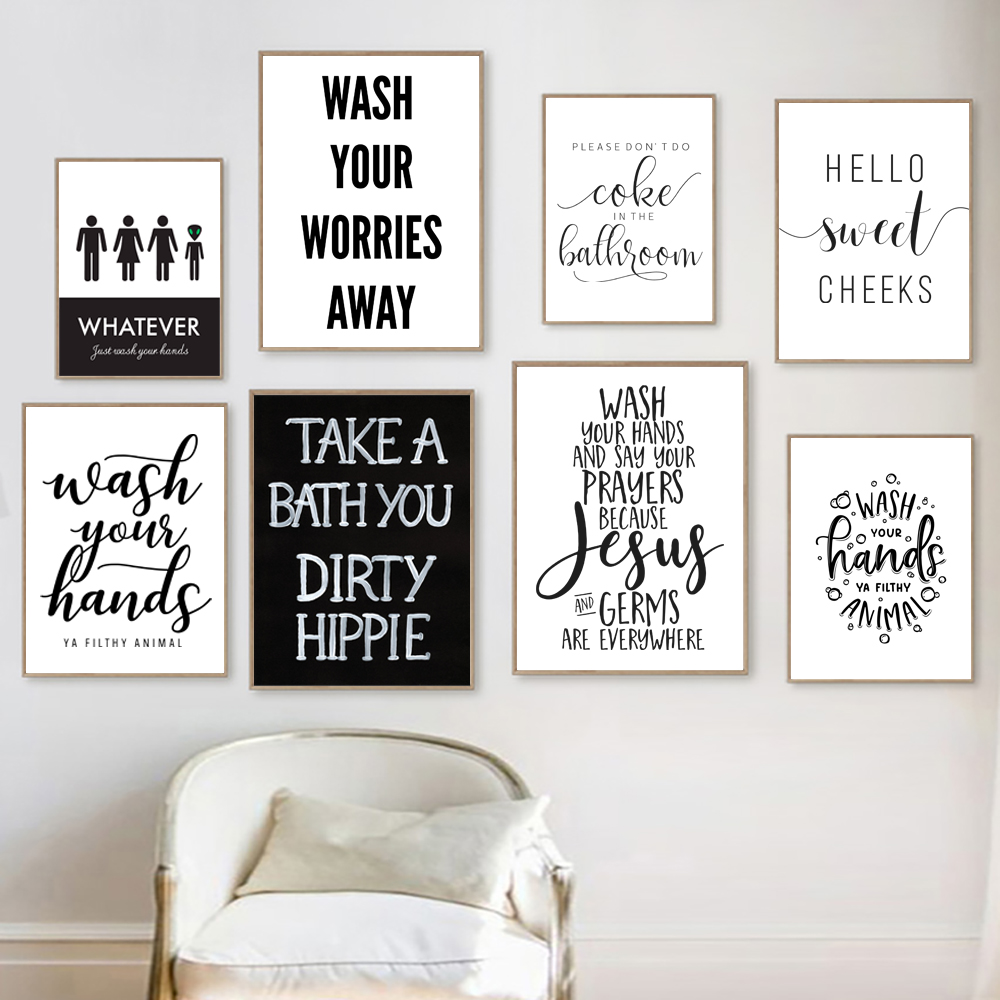 Home Bathroom Quotes - Wasch deine Hände, du schmutziges Biest