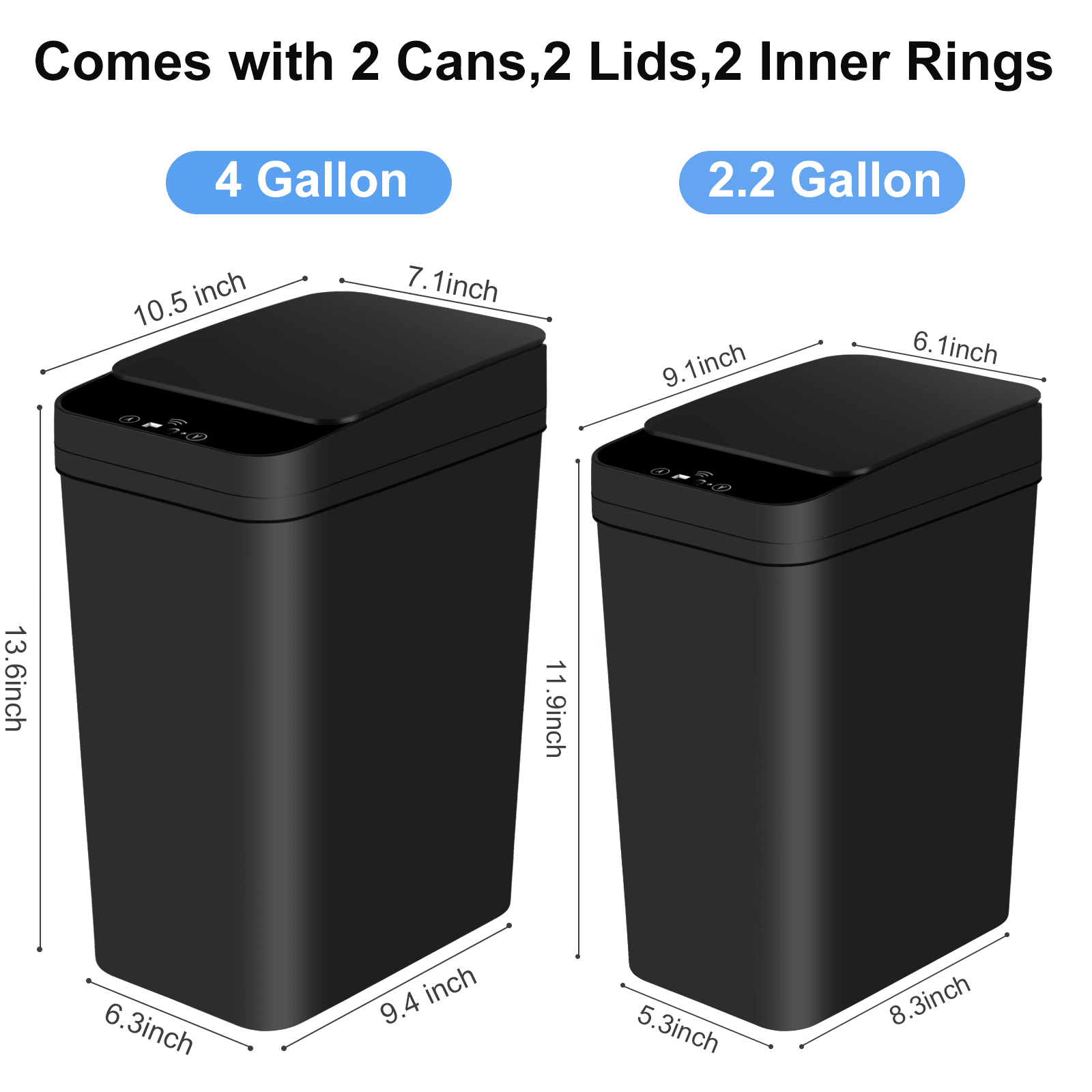 2er-Pack 2,2 Gallonen & 4 Gall – Home Bathroom Trash Can Bewertung und Preis