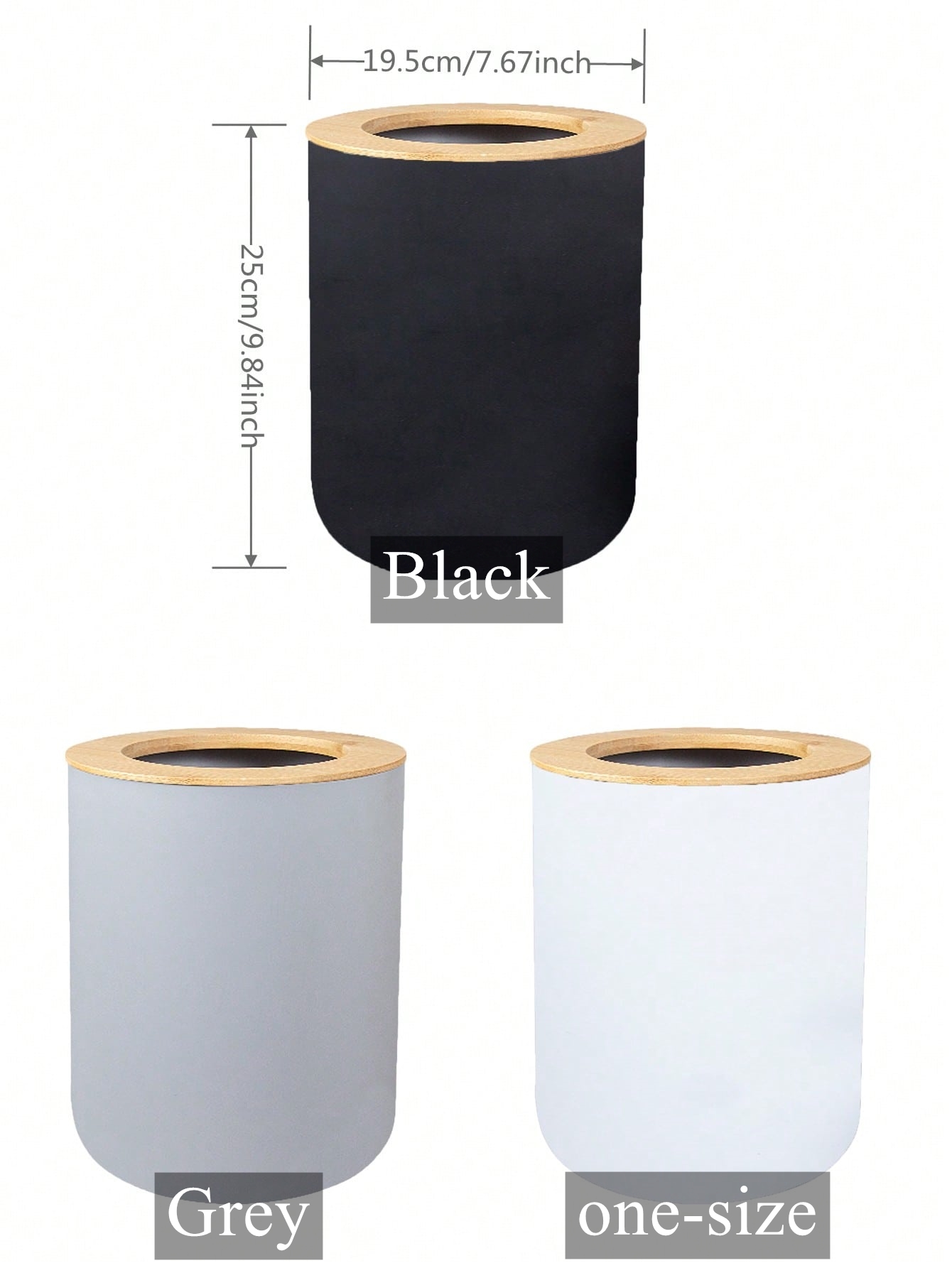 Schwarzer Kunststoff-Mülleimer – Home Bathroom Trash Can Bewertung und Preis