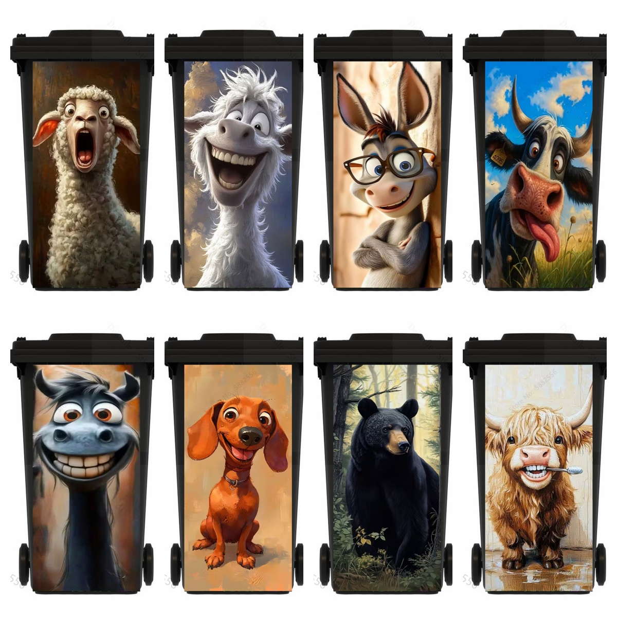 Lustige Cartoon-Pferde-Mülleim – Home Bathroom Trash Can Bewertung und Preis