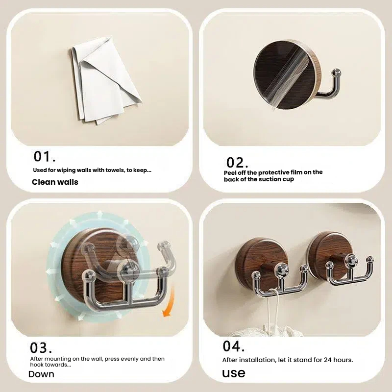 Wandhaken mit Holzmaserung und – Home Bathroom Key Bewertung und Preis