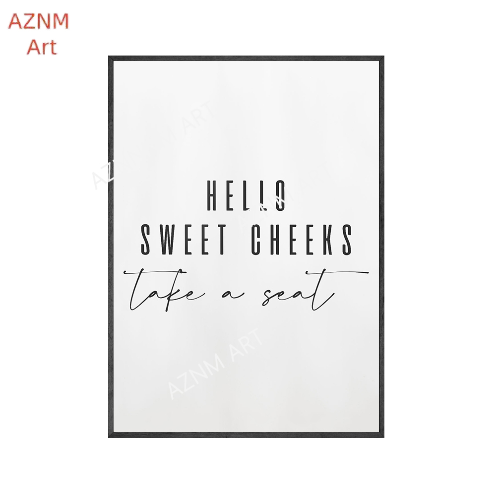 Posterdruck 'Hello Sweet Cheek – Home Bathroom Quotes Bewertung und Preis