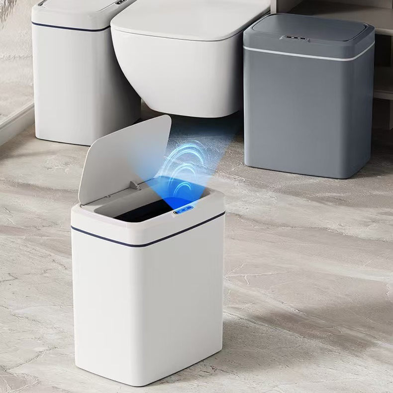 Weißer Berührungsloser 15L Sma – Home Bathroom Trash Can Bewertung und Preis