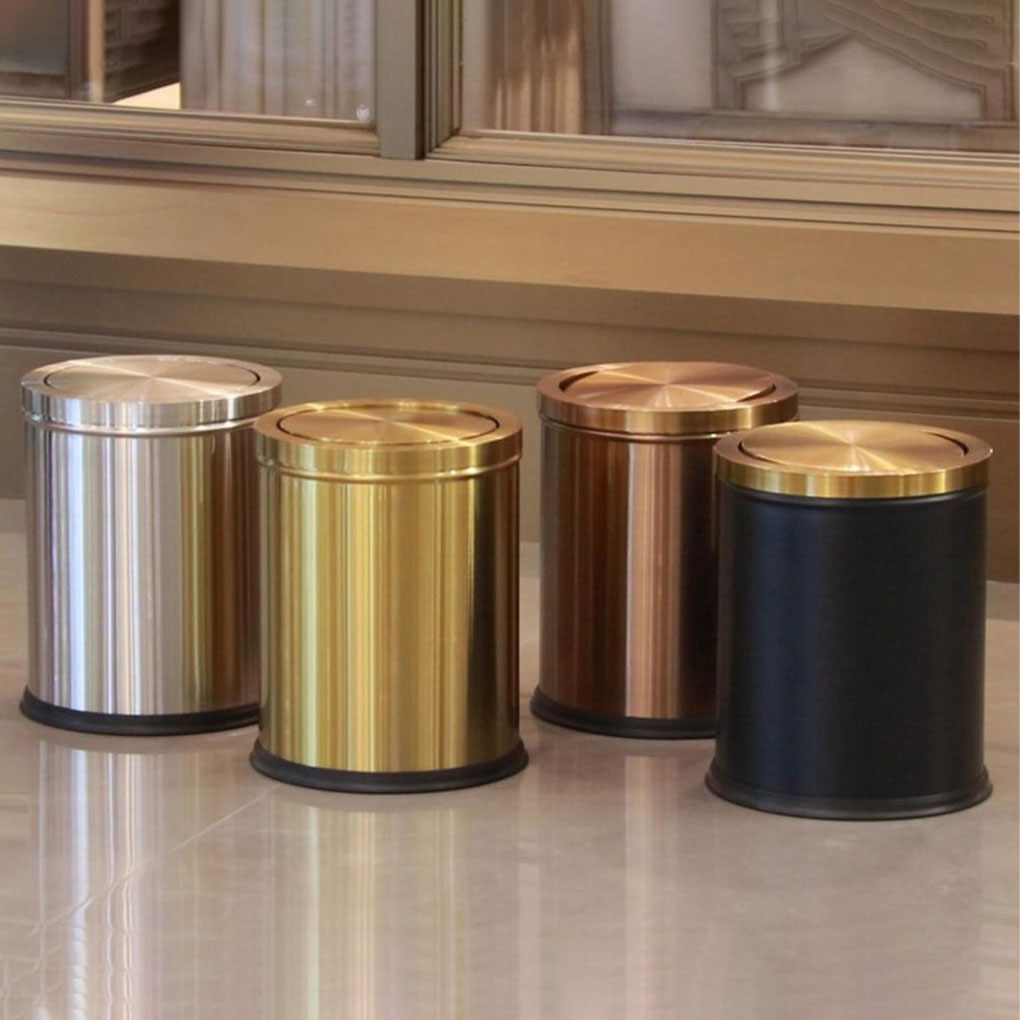 Edelstahl-Mülleimer, modischer – Home Bathroom Trash Can Bewertung und Preis