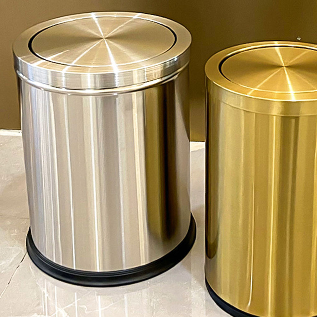 Edelstahl-Mülleimer, modischer – Home Bathroom Trash Can Bewertung und Preis
