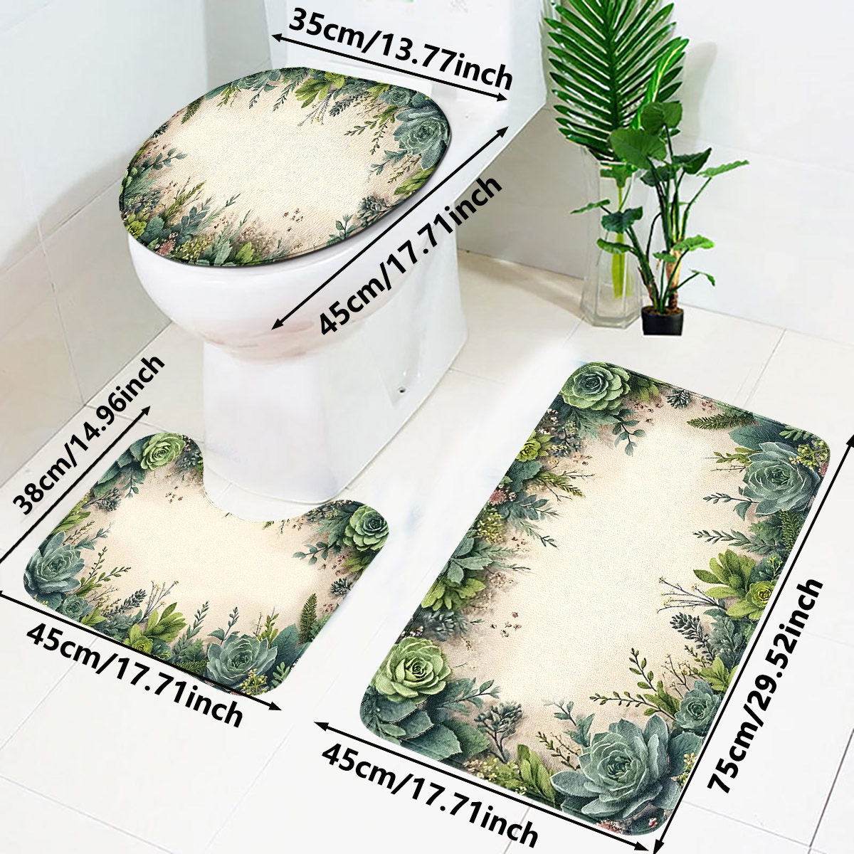 Retro Sukkulenten Badezimmer D – Zara Home Bathroom Rug Bewertung und Preis