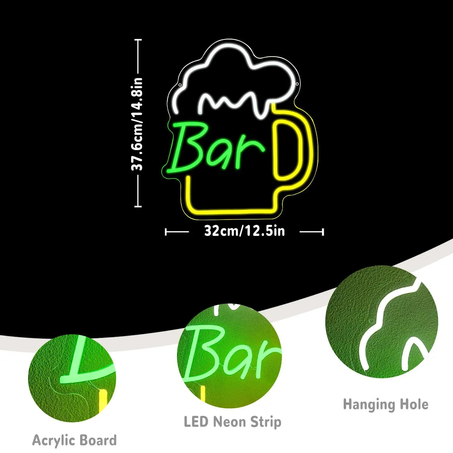 Bier-Bar Neonschild USB Dimmba – Home Kitchen & Bathroom Bewertung und Preis