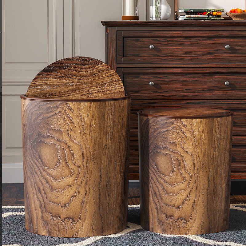 Vintage-Mülleimer mit Holzmase – Home Bathroom Trash Can Bewertung und Preis