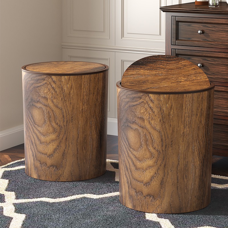 Vintage-Mülleimer mit Holzmase – Home Bathroom Trash Can Bewertung und Preis