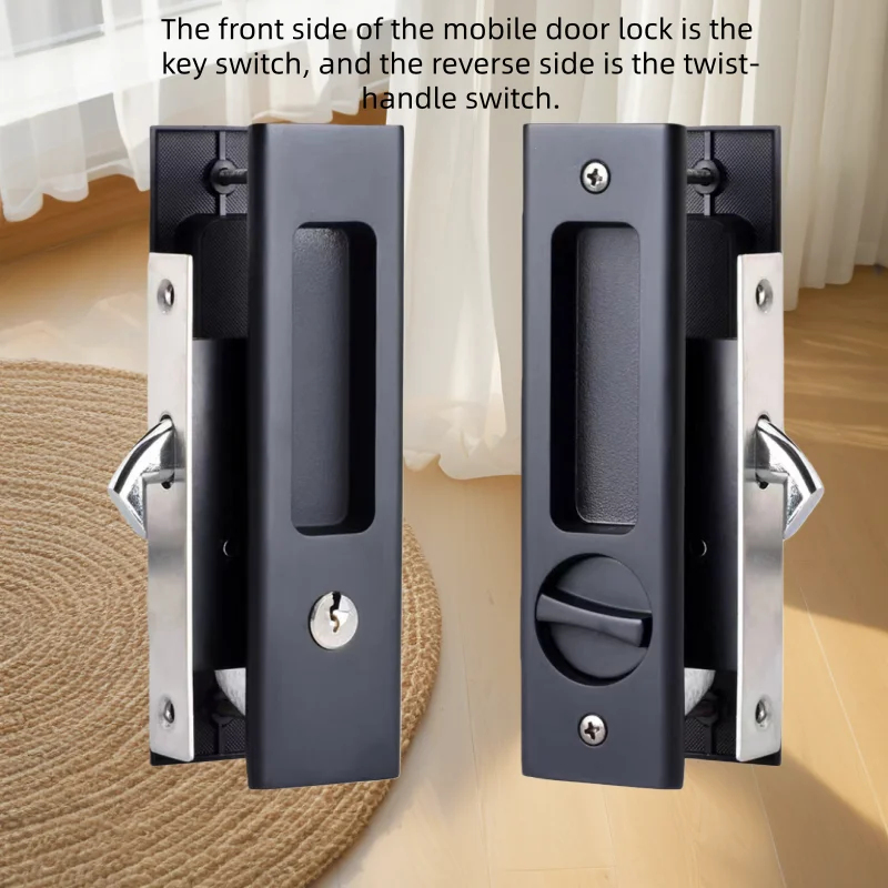 Robuster schwarzer Schiebetür- – Home Bathroom Key Bewertung und Preis