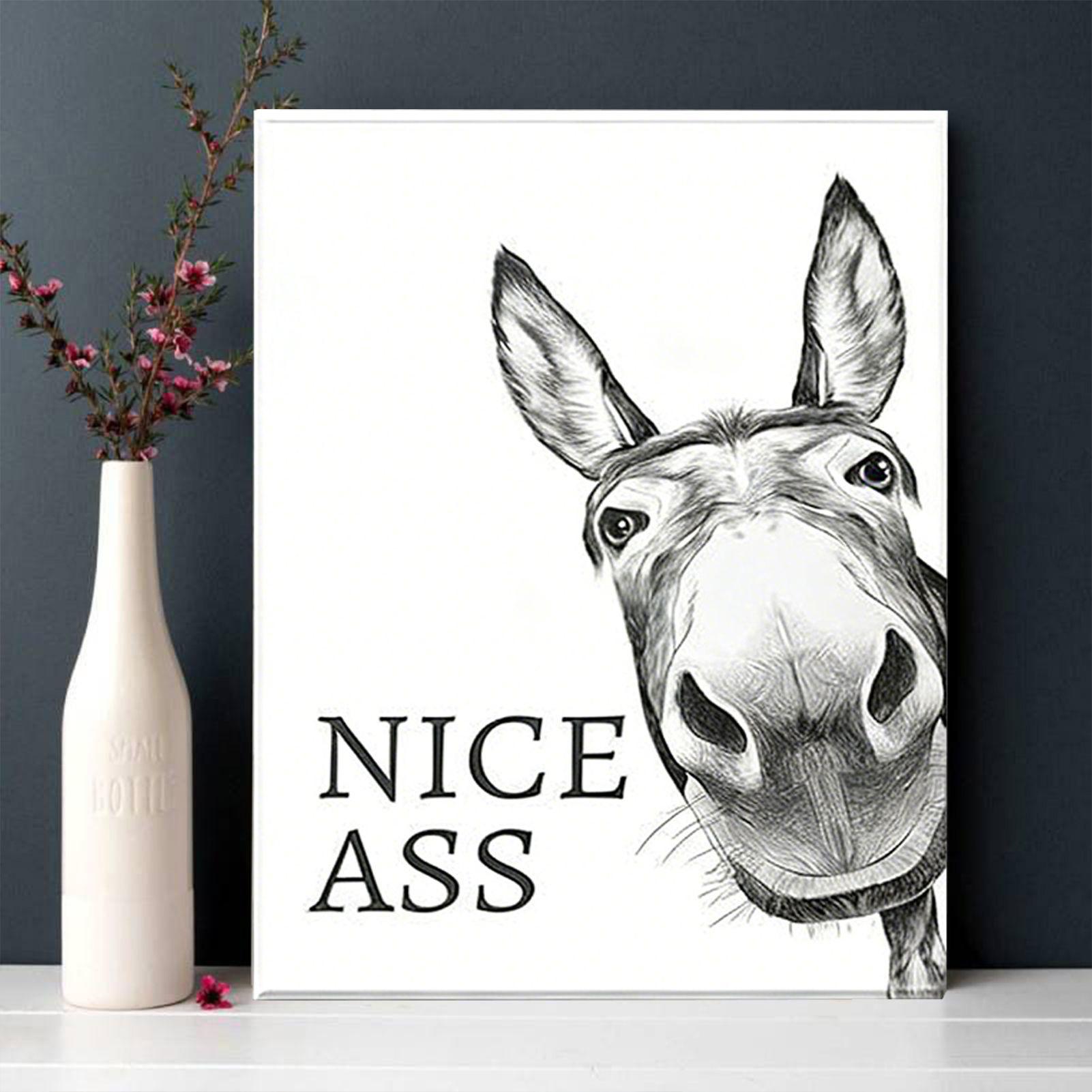 Abstrakte lustige Tiere Esel P – Home Bathroom Quotes Bewertung und Preis